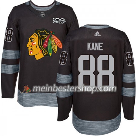 Chicago Blackhawks Patrick Kane 88 1917-2017 100th Anniversary Adidas Schwarz Trikot Authentic - Herren